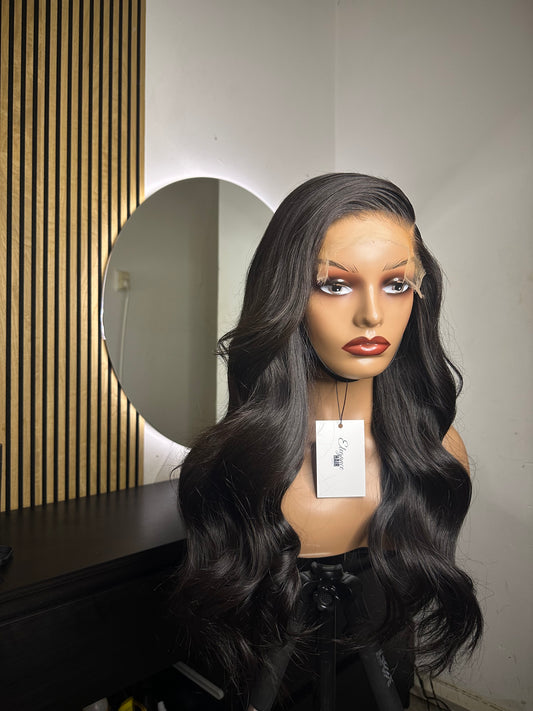 Raw Indian straight 7x7 HD closure wig